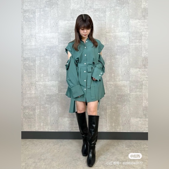 Coco Deal belt shirt dress with pants - Picture 1 of 3